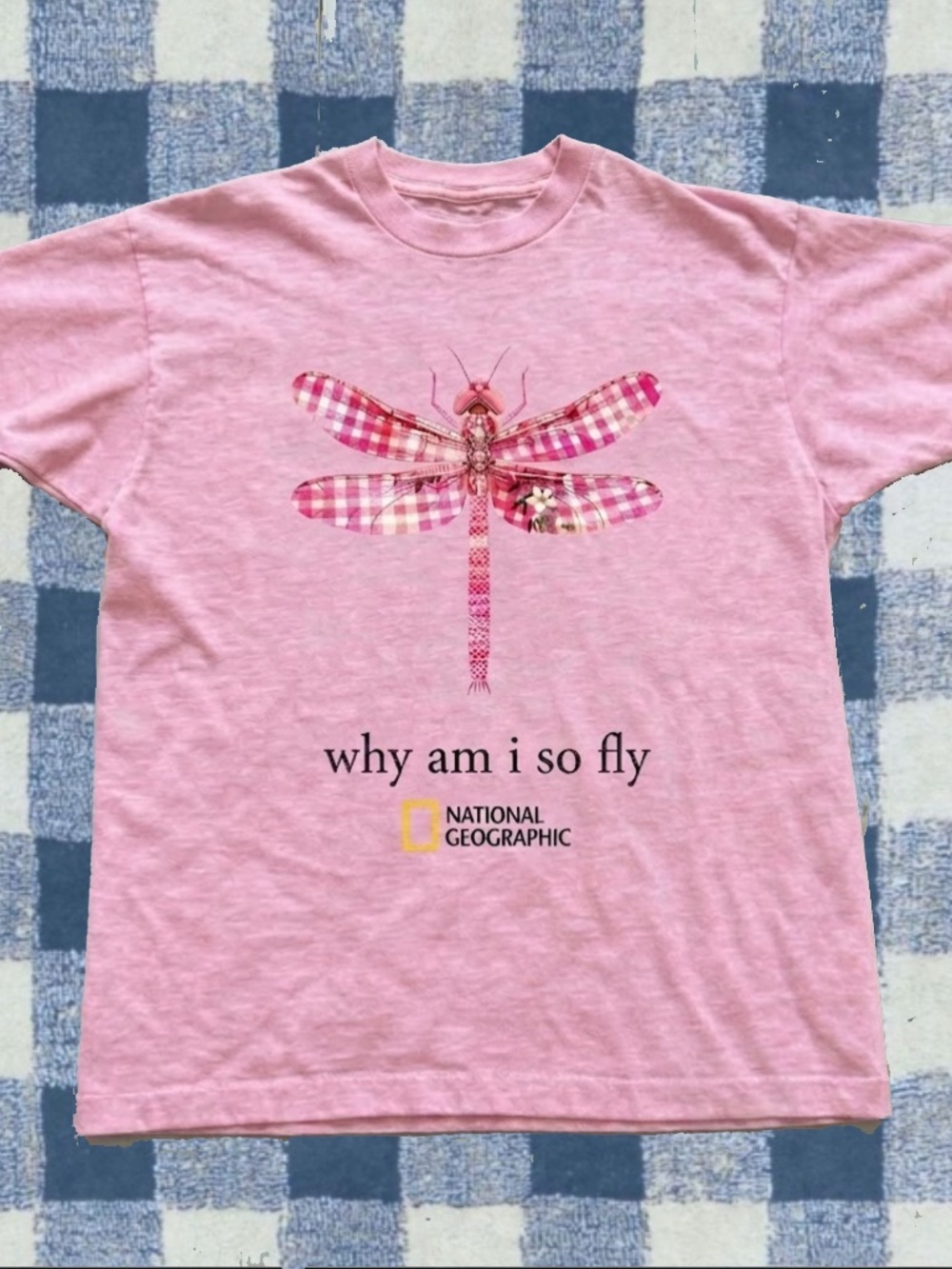 Gildan Pink Dragonfly Graphic Tee